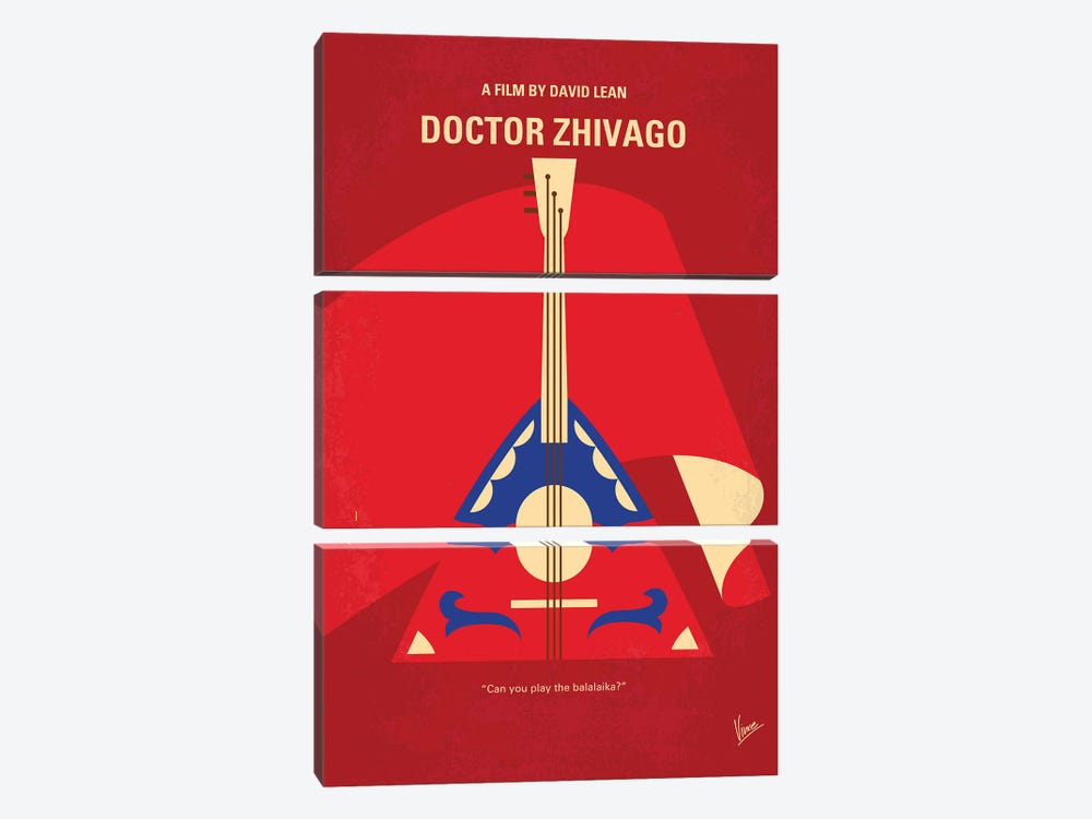 Doctor Zhivago Minimal Movie Poster by Chungkong 3-piece Canvas Print