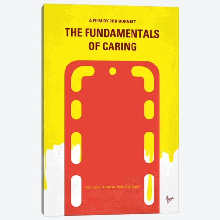 The Fundamentals Of Caring Minimal Movie Poster Canvas Print #CKG1470} by Chungkong Art Print