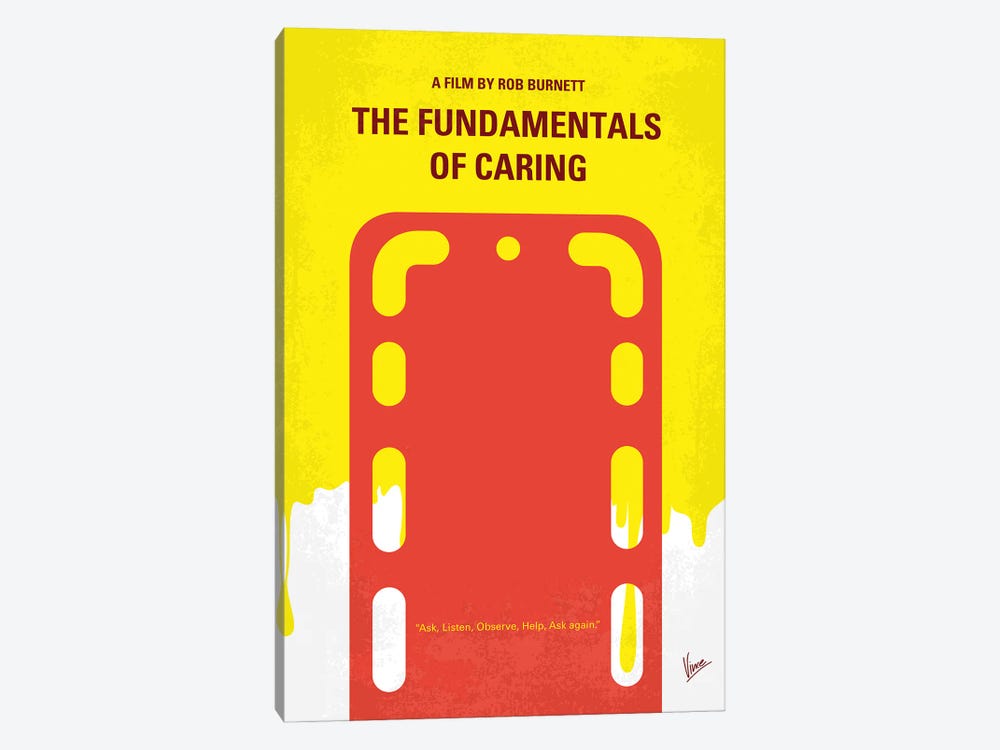 The Fundamentals Of Caring Minimal Movie Poster by Chungkong 1-piece Canvas Art Print