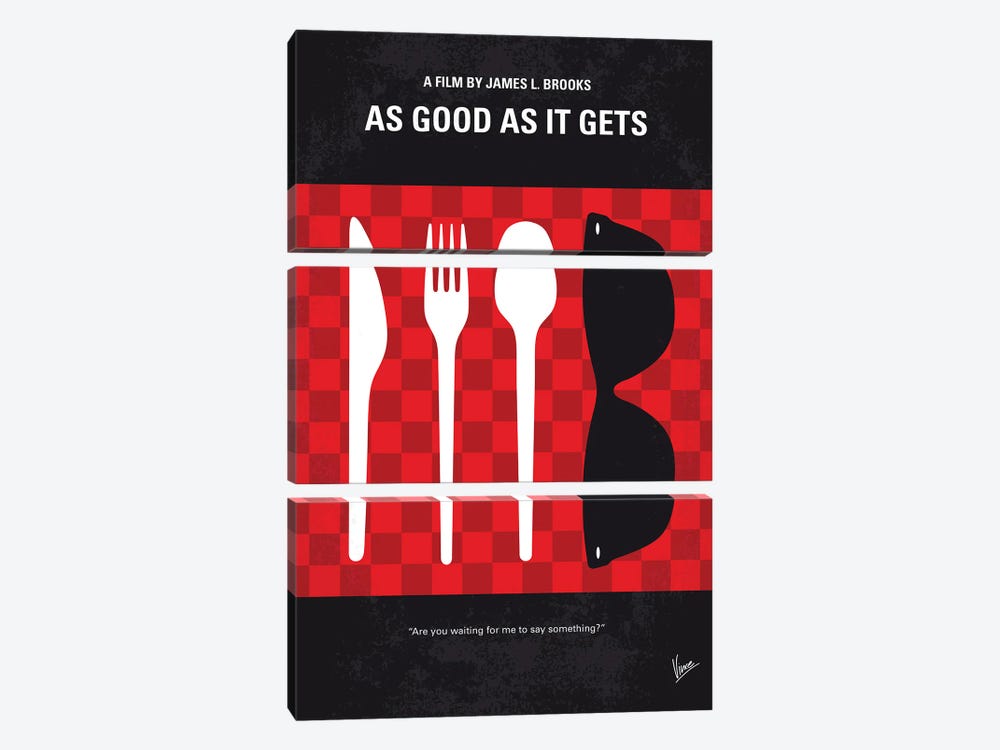 As Good As It Gets Minimal Movie Poster by Chungkong 3-piece Canvas Wall Art