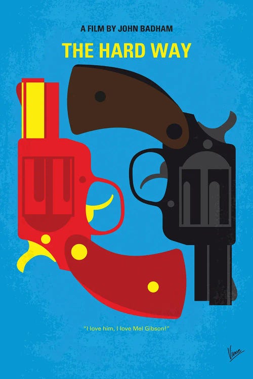 The Hard Way Minimal Movie Poster by Chungkong wall art