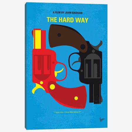The Hard Way Minimal Movie Poster Canvas Print #CKG1473} by Chungkong Art Print