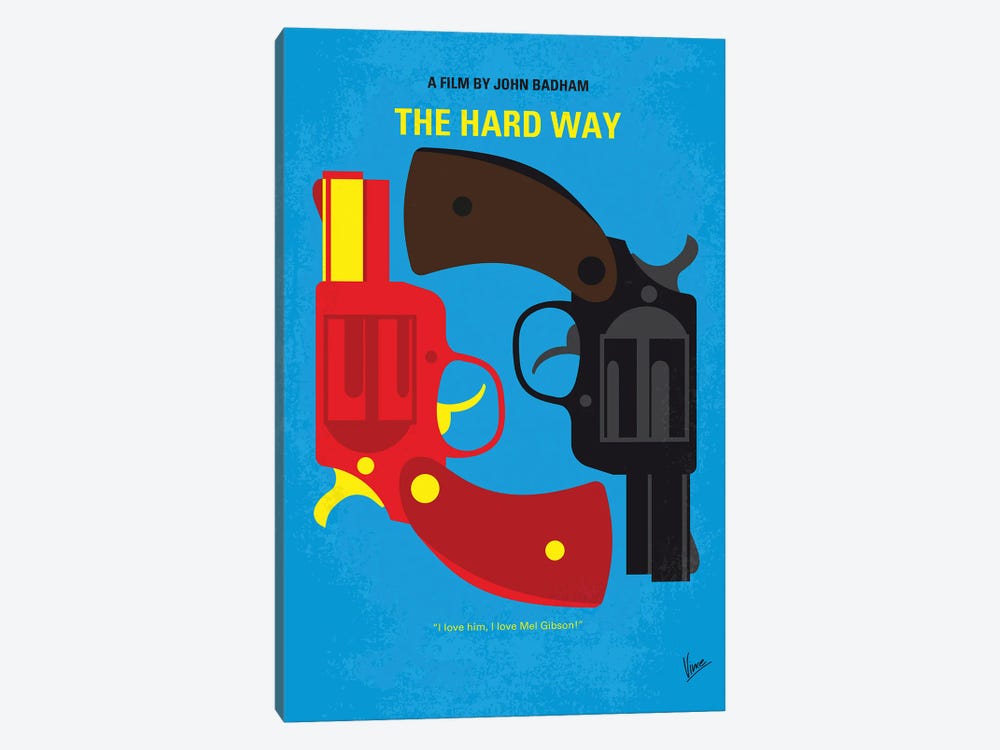 The Hard Way Minimal Movie Poster by Chungkong 1-piece Canvas Art