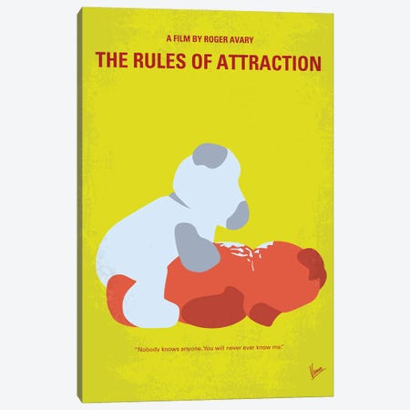 The Rules Of Attraction Minimal Movie Poster Canvas Print #CKG1474} by Chungkong Canvas Wall Art