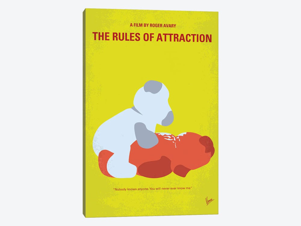 The Rules Of Attraction Minimal Movie Poster by Chungkong 1-piece Art Print