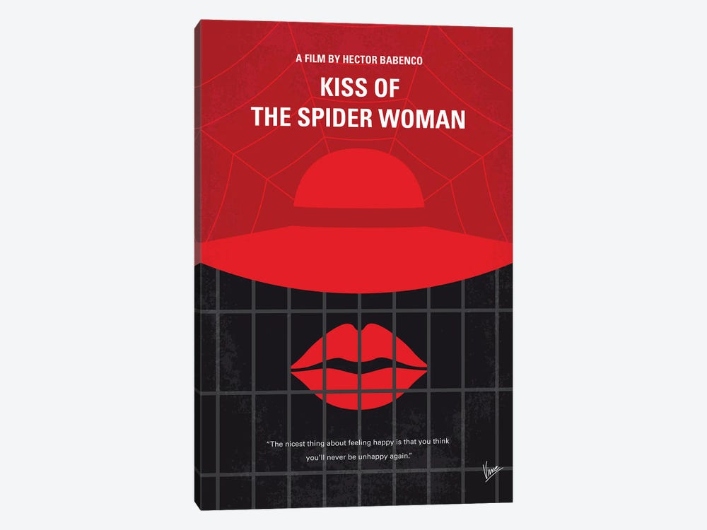 Kiss Of The Spider Woman Minimal Movie Poster by Chungkong 1-piece Canvas Artwork