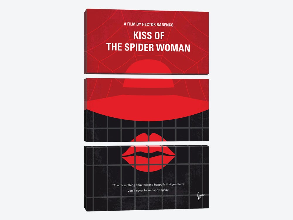 Kiss Of The Spider Woman Minimal Movie Poster by Chungkong 3-piece Canvas Wall Art