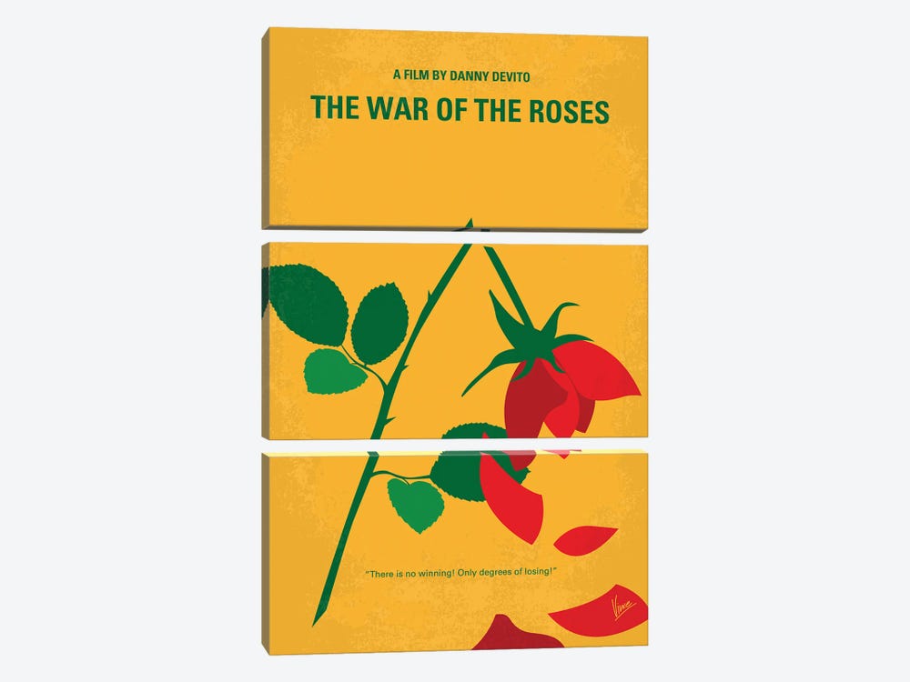 The War Of The Roses Minimal Movie Poster by Chungkong 3-piece Art Print