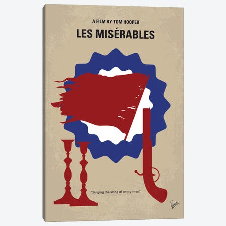 Les Miserables Minimal Movie Poster Canvas Print #CKG1479} by Chungkong Canvas Art Print