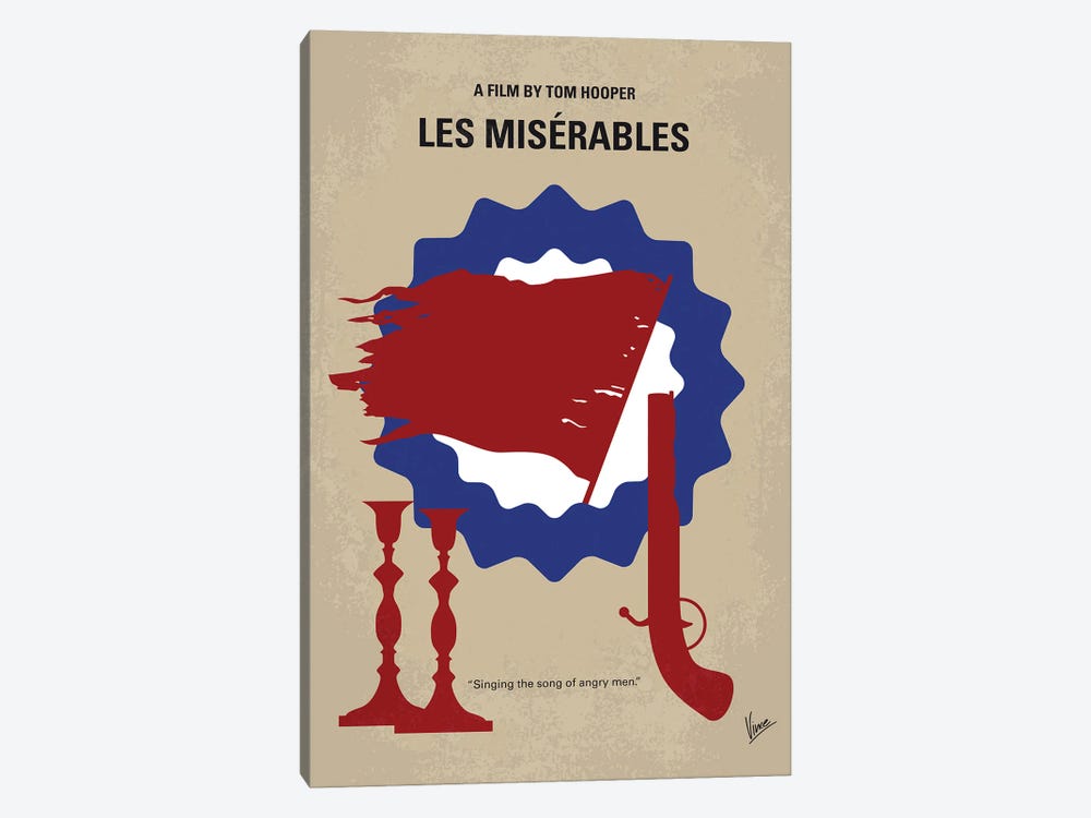 Les Miserables Minimal Movie Poster by Chungkong 1-piece Canvas Wall Art