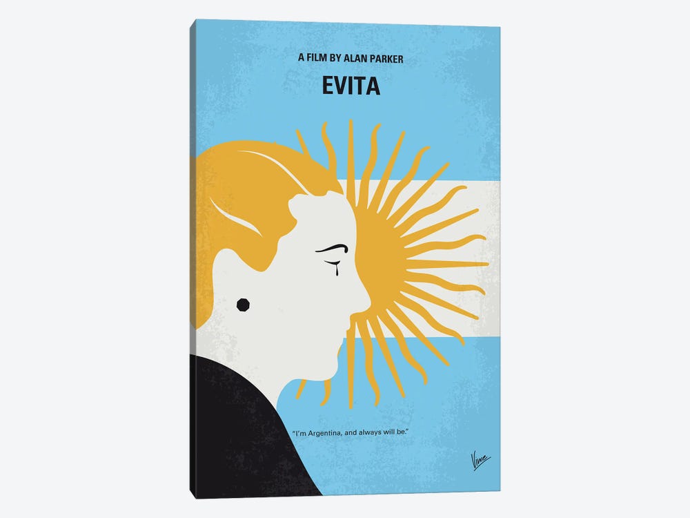 Evita Minimal Movie Poster by Chungkong 1-piece Canvas Art