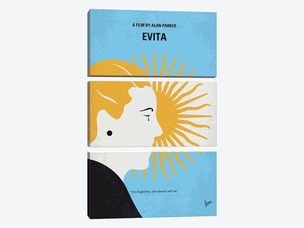 Evita Minimal Movie Poster by Chungkong 3-piece Canvas Art