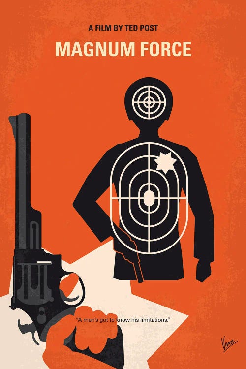 Dirty Harry Magnum Force Minimal Movie Poster