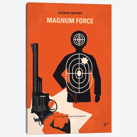 Dirty Harry Magnum Force Minimal Movie Poster Canvas Print #CKG1484} by Chungkong Canvas Art Print