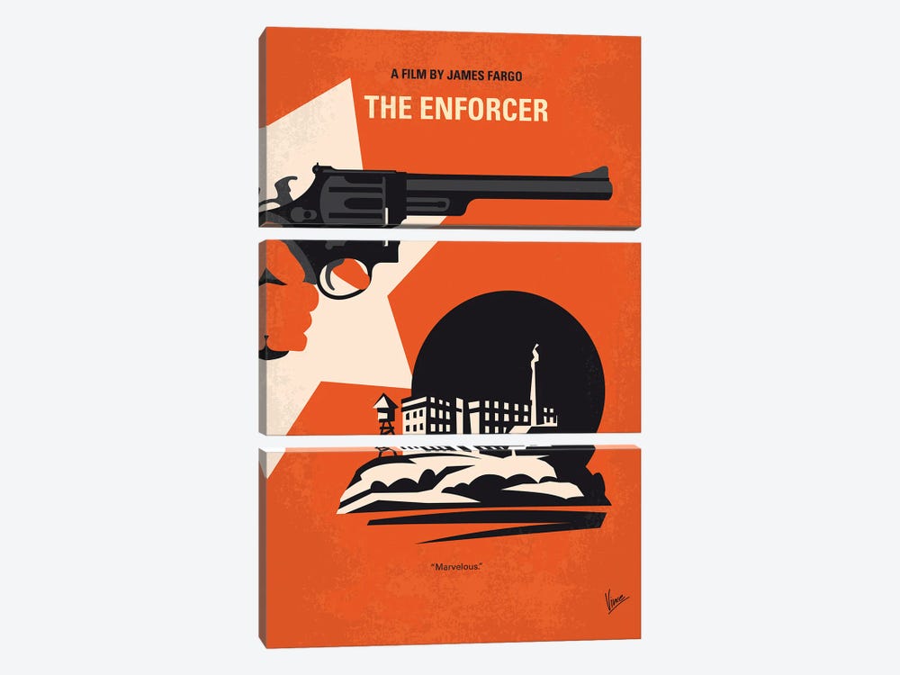 Dirty Harry The Enforcer Minimal Movie Poster by Chungkong 3-piece Art Print
