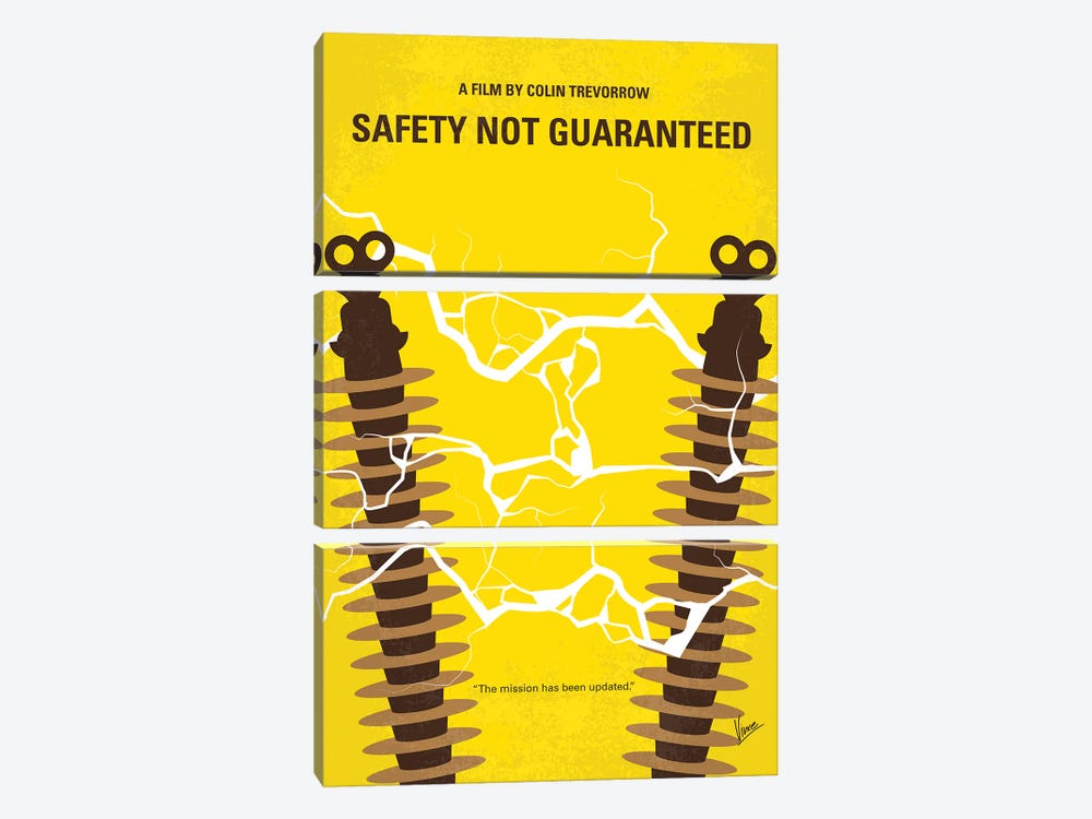 My Safety Not Guaranteed Minimal Movie Poster by Chungkong 3-piece Canvas Artwork