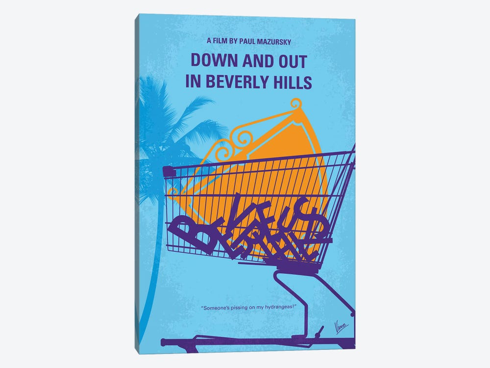 My Down And Out In Beverly Hills Minimal Movie Poster by Chungkong 1-piece Art Print