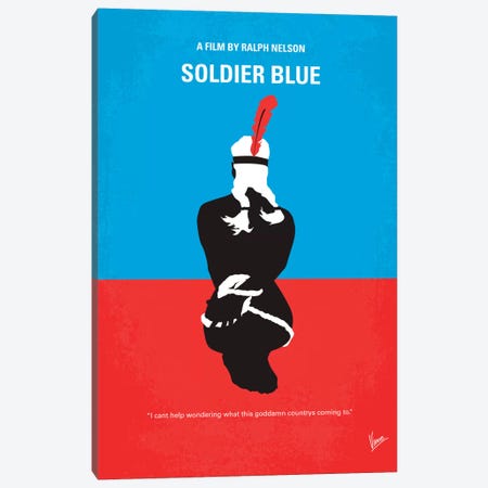 Soldier Blue Minimal Movie Poster Canvas Print #CKG148} by Chungkong Canvas Art