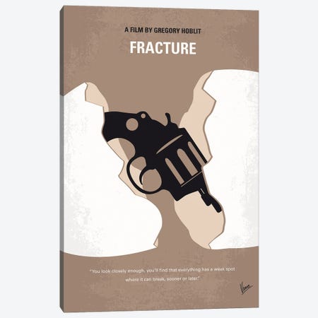 My Fracture Minimal Movie Poster Canvas Print #CKG1490} by Chungkong Canvas Print