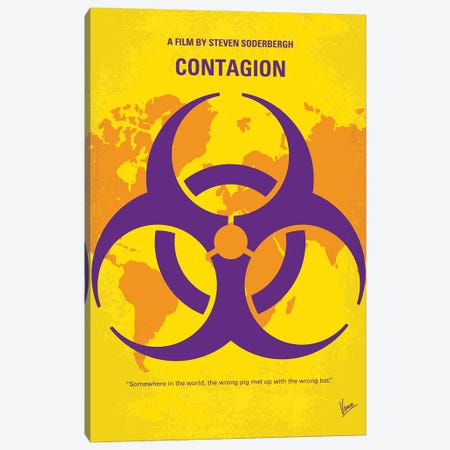 My Contagion Minimal Movie Poster Canvas Print #CKG1494} by Chungkong Canvas Art