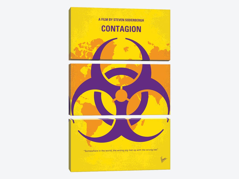 My Contagion Minimal Movie Poster by Chungkong 3-piece Canvas Print
