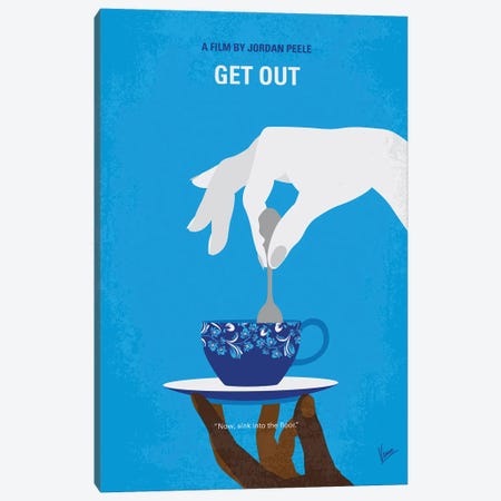 My Get Out Minimal Movie Poster Canvas Print #CKG1497} by Chungkong Canvas Artwork