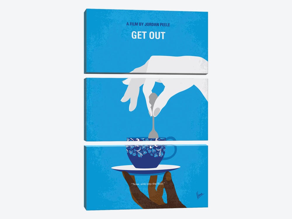 My Get Out Minimal Movie Poster by Chungkong 3-piece Canvas Wall Art