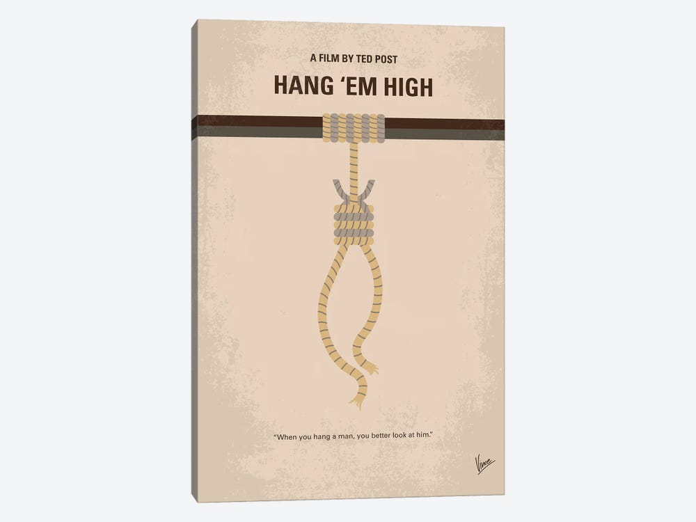 My Hang Em High Minimal Movie Poster by Chungkong 1-piece Art Print
