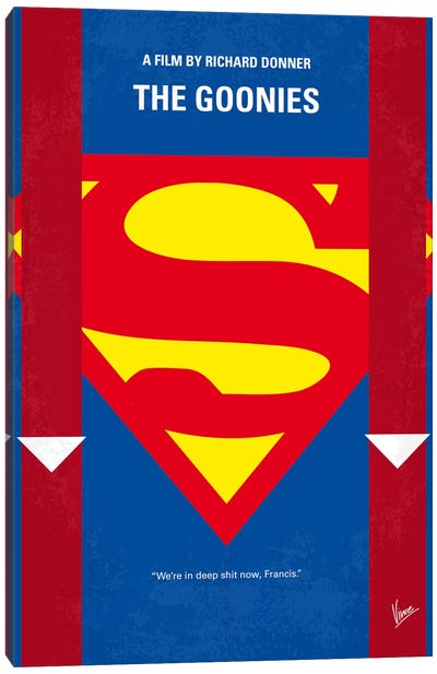 The Goonies Minimal Movie Poster Canvas Art Print - Batman vs. Superman
