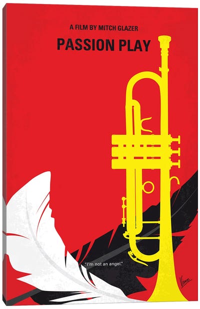 My Passion Play Minimal Movie Poster Canvas Art Print - Trumpet Art