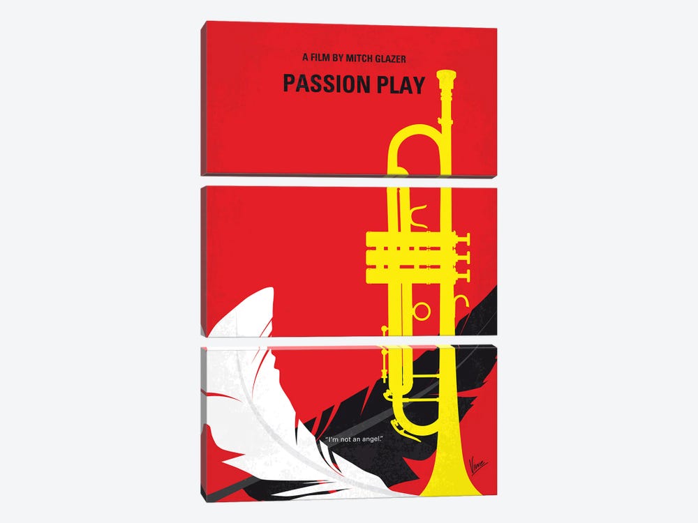 My Passion Play Minimal Movie Poster by Chungkong 3-piece Canvas Art Print