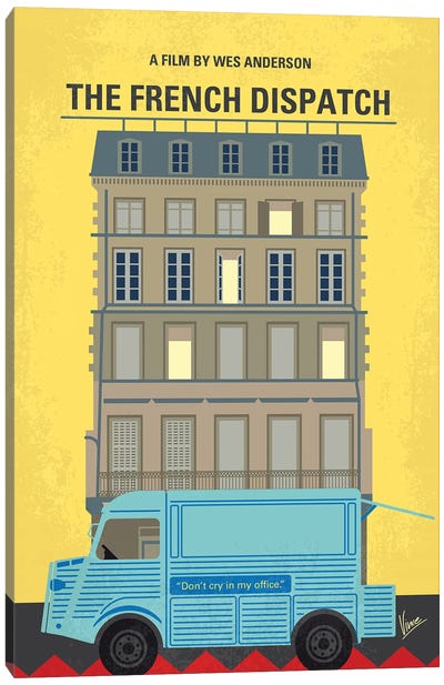 My The French Dispatch Minimal Movie Poster Canvas Art Print - Romance Movie Art