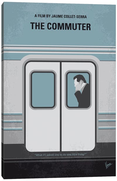The Commuter Poster Canvas Art Print - Action & Adventure Minimalist Movie Posters