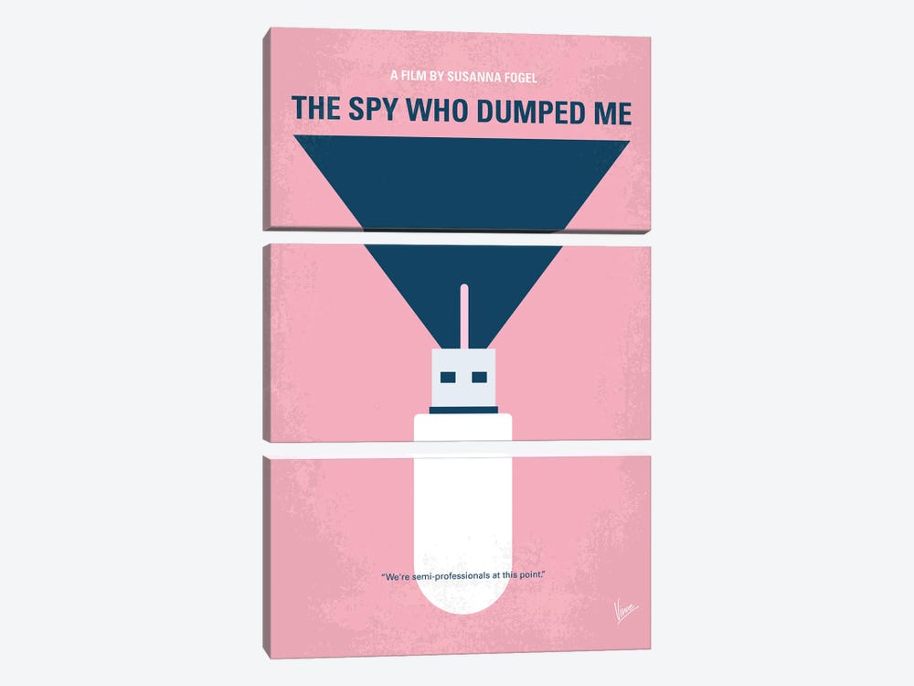 The Spy Who Dumped Me Poster by Chungkong 3-piece Canvas Art Print