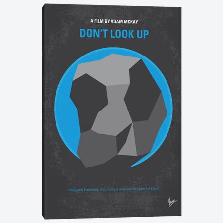 Dont Look Up Poster Canvas Print #CKG1519} by Chungkong Canvas Art
