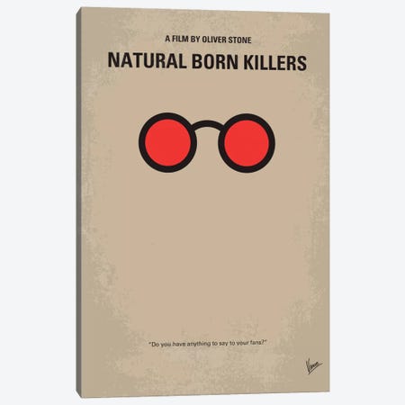 Natural Born Killers Minimal Movie Poster Canvas Print #CKG151} by Chungkong Canvas Art Print