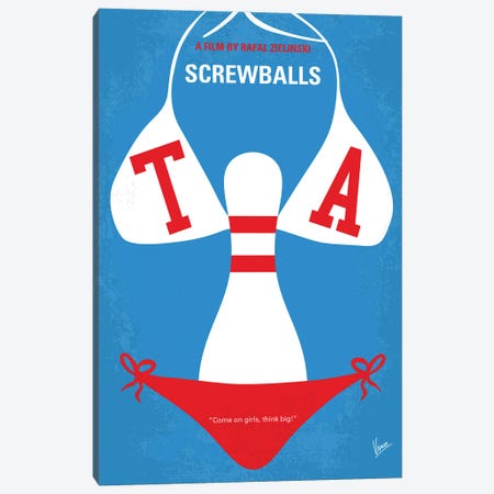 Screwballs Poster Canvas Print #CKG1520} by Chungkong Canvas Art Print