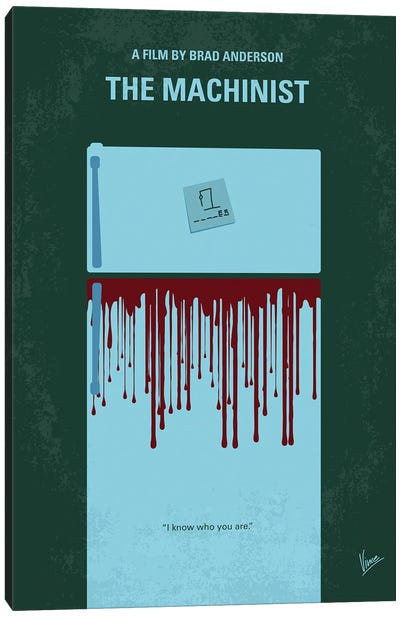 The Machinist Poster Canvas Art Print - Thriller Minimalist Movie Posters
