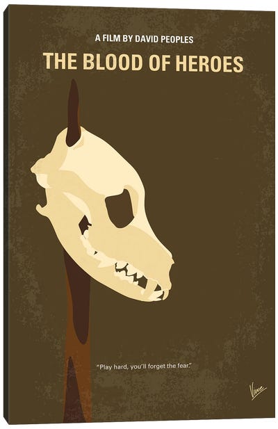 The Blood Of Heroes Poster Canvas Art Print - Action & Adventure Minimalist Movie Posters