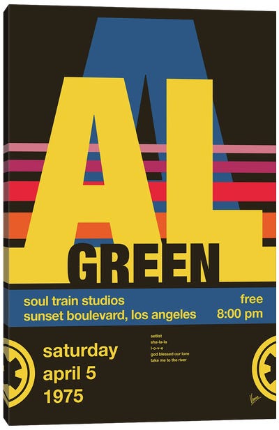 Al Green Poster Canvas Art Print - R&B & Soul Music Art