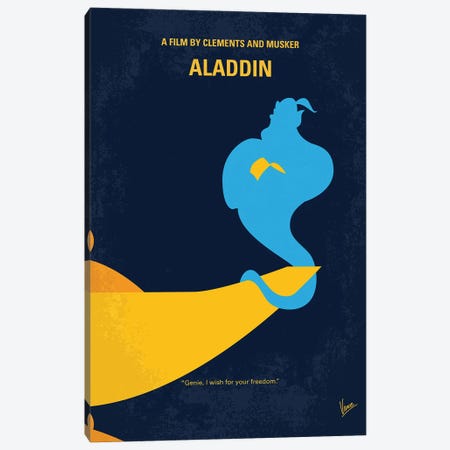 Aladdin Poster Canvas Print #CKG1533} by Chungkong Canvas Artwork