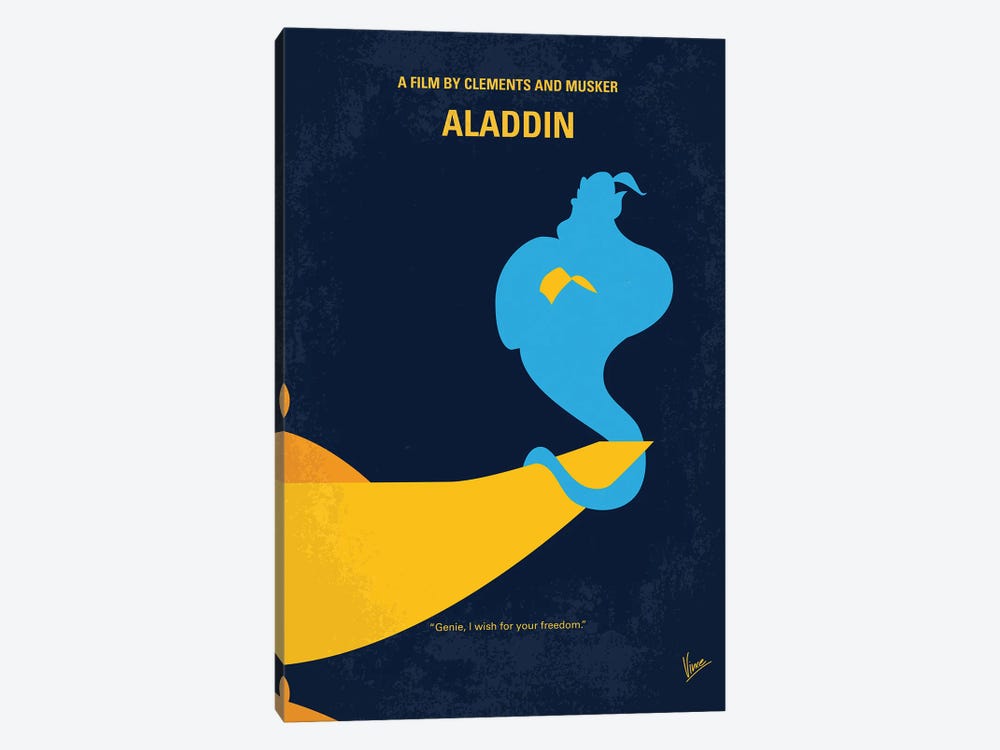 Aladdin Poster by Chungkong 1-piece Canvas Art Print