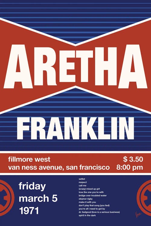 Aretha Franklin Poster