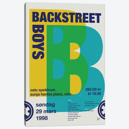 Backstreet Boys Poster Canvas Print #CKG1537} by Chungkong Art Print