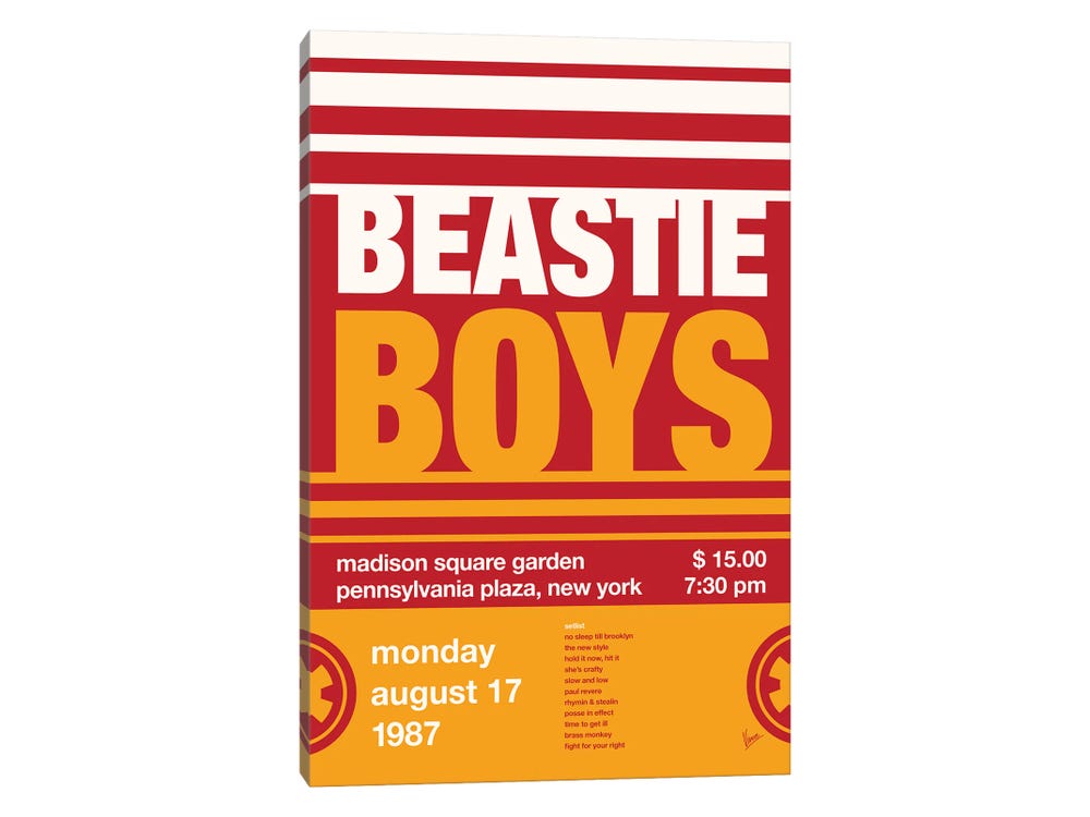 Beastie Boys Poster Canvas Artwork by Chungkong | iCanvas