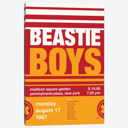 Beastie Boys Poster Canvas Print #CKG1538} by Chungkong Canvas Art
