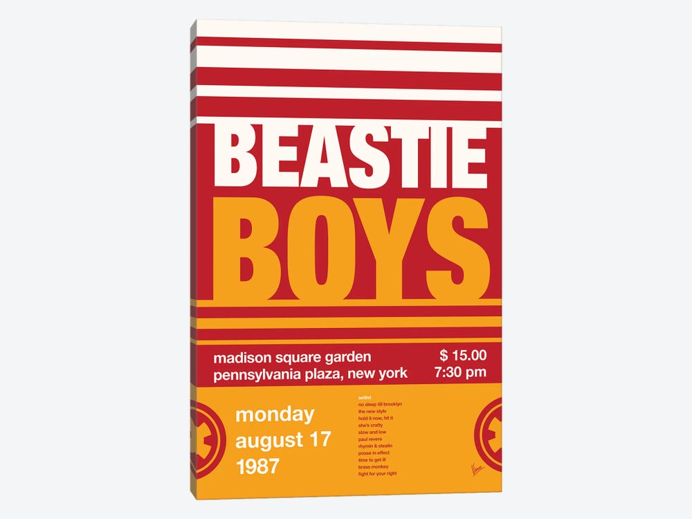 Beastie Boys Poster by Chungkong 1-piece Canvas Wall Art