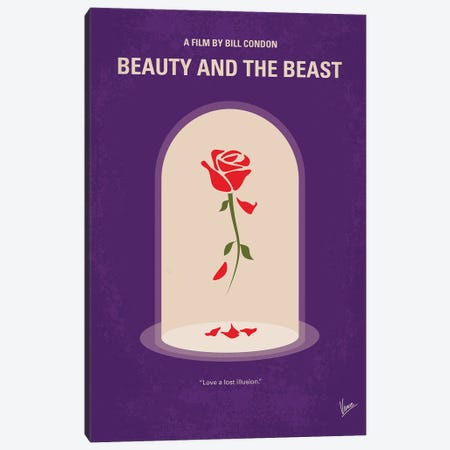 Beauty And The Beast Poster Canvas Print #CKG1539} by Chungkong Canvas Art