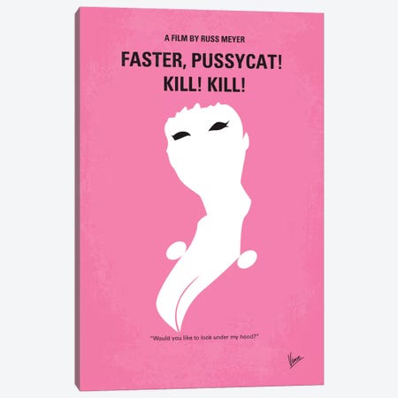Faster, Pussycat! Kill! Kill! Minimal Movie Poster Canvas Print #CKG153} by Chungkong Canvas Print