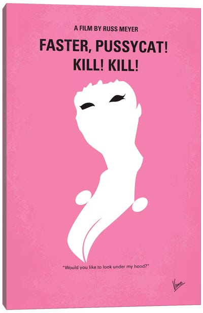 Faster, Pussycat! Kill! Kill! Minimal Movie Poster Canvas Art Print - Chungkong's Action & Adventure Movie Posters